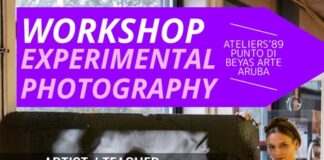 Ultimo siman pa inscribi na e workshop nobo di FOTOGRAFIA pa e luna di Oktober na Ateliers ’89.