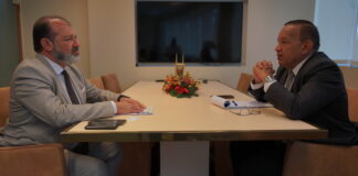 MINISTER ENDY CROES A REUNI CU GERARDO NOTO DI UNITED NATIONS DEVELOPMENT PROGRAMME.