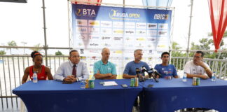 MINISTER ENDY CROES EXITOSO LANSAMENTO DI ARUBA BEACH TENNIS CHAMPIONSHIPS 2022.