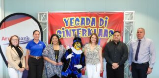 Sinterklaas y Pietnan di color ta yega Aruba diadomingo 13 di november pa 10 or di mainta
