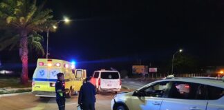 Dos taxista envolvi den accidente na turbo rotonde