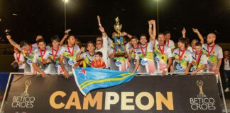 MINISTER ENDY CROES TA FELICITA S.V. BRITANNIA CU A TITULA CAMPEON DI FUTBOL COPA BETICO CROES 2023. 