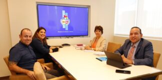 MINISTER ENDY CROES A RICIBI INFORMACION Y PRESENTACION DI E PROYECTO KIES COACH.