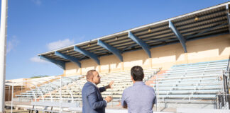 MINISTER ENDY CROES A ELABORA RIBA RENOBACION DI COMPLEHO DEPORTIVO GUILLERMO PROSPERO TRINIDAD. 