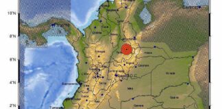 Temblor fuerte di magnitud 5,9 a sacudi full Colombia