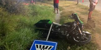 Motociclista herida; den accidente ariba Rotonde di Bushiri