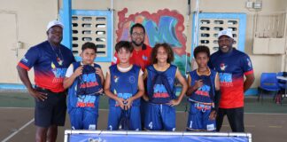 MINISTER ENDY CROES TA FELICITA E SCOLNAN CU A DESTACA DEN BASKETBALL B MUCHA HOMBER 
