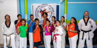 Nicole Tromp di Estrella Taekwondo Center ta cla pa Aracari Taekwondo Cup.