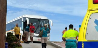 Auto a cay for di baranca y termina den lama