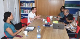 DELEGACION DI ARUBA TA REUNI CU SEÑOR TIM ‘S JONGERS