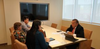 MINISTER ENDY CROES A REUNI CU REPRESENTANTENAN DI SCOL DIMUSICA CAR- RITMO