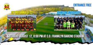 Damas: SV Britannia U-22 vs Johnson University USA
