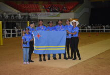 Prome dia di training pa team di Equitacion na Aruba