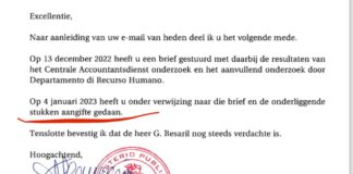 Evelyn a desmenti storia di Marisol riba caso Arubahuis: A entrega keho