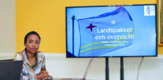 Pais Aruba ta duna ATIA un relato di e trabounan cu ta wordo haci den cuadro di Landspakket