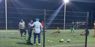 Minister Endy Croes: E veld chikito di futbol di SV Brazil Juniors ta completamente ilumina atrobe
