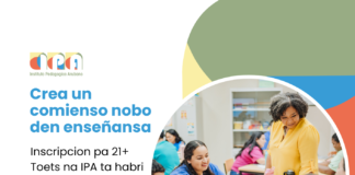 Crea un comienso nobo den enseñansa: Inscripcion pa 21+ Toets na IPA ta habri
