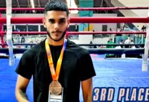 Atleta Nacional Kieyon Henriquez cu medaya di brons den WAKO 2024 na Chile