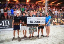 CMB cu donacion na Beach Tennis Aruba