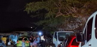 Problema grandi na Angochi despues di cu dama a dal boto riba tera na angochi y esaki a cay riba auto