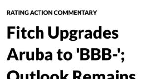 Fitch Ratings ta hisa Aruba su rating na nivel di inversion: Aruba ta conta awo cu ‘investment ratings’ cerca Fitch, Standard and Poor’s y Moody’s