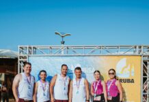 Ekiponan di Aruba Bank a participa den e 39 edicion di Aruba International Half Marathon 2025