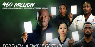 Uni cu tur deportista rond di mundo y lanta bo carchi blanco: Campaña di concientisacon “Raise your #whitecard” di United Nations