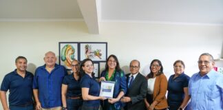 Minister di Salud Publico drs. Mervin Wyatt-Ras a bishita Fundacion FEPOH