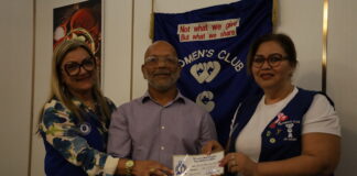 Women’s Club of Aruba a haci un donacion igual na cuater instancia di caridad, como parti di e celebracion di nan 90 aña di existencia