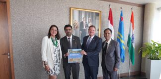 Prome Minister Mike Eman a reuni cu Embahador di India pa fortalece laso y expresa gratitud na comunidad di India na Aruba