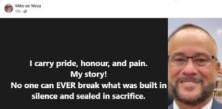 Mike de Meza a expresa cu e ta carga ‘orguyo, honor y dolor’ via su red social
