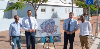 Gobierno di Aruba ta presenta obra di arte “Soldachi” na Plaza Comercio