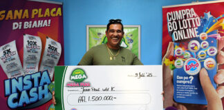 Aruba a conoce e segundo miyonario pa 2025 cu Lotto!