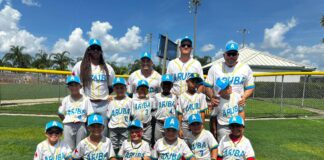 Minister Gerlien Croes ta felicita seleccionnan U6, U10 y U16 cu nan logro den One League Baseball Tournament na Fort Myers