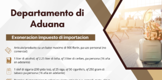 Biaha cu trankilidad: informacion di Aduana su procedura