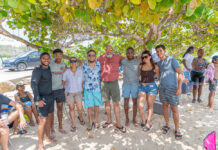 Brazil Taekwondo Stichting a tene un dia di famia na Beach