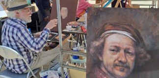 HOMENAHE NA REMBRANDT di un pintor famoso Arubano!