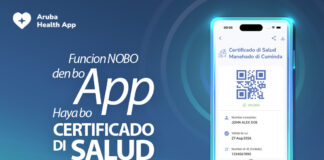 MiCertificado di Salud den mi man: Aruba Health App ta introduci un servicio mas