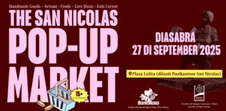 Ministerio di Finansa, Asunto Economico y Sector Primario ta duna su apoyo na e San Nicolas Pop-up Market