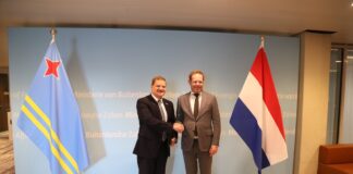 Prome Minister Eman a reuni cu Minister di Relacionnan Exterior, Asilo y Migracion, David van Weel