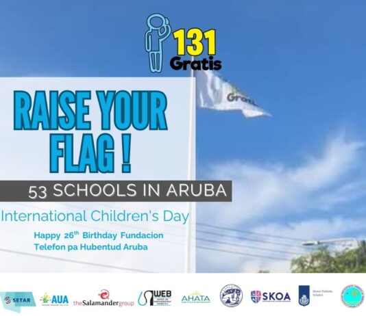 Ariba 20 di november 53 scol na Aruba lo hisa Bandera di 131 Aruba