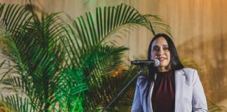 Minister Gerlien Croes ta representando Aruba durante International Sports Conference na Corsou