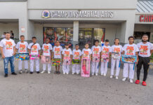 Taekwondo Team Aruba a participa na Scrimmage y Toy Drive na Merca