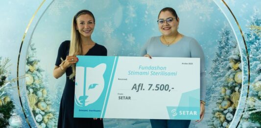 Setar N.V. ta haci un donacion di Afl. 7,500 pa sostene e programa di sterilisacion di Stimami Sterilisami