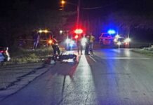Motociclista y peaton herida den accidente na Urataca