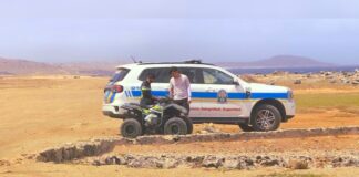 Un persona herida, despues di a accidenta na Bushiribana