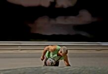 Homber confuso canando riba Watty Vos Boulevard yegando Bushiri