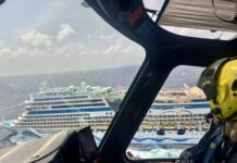 Evacuacion medico for di un barco crucero