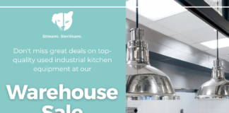 No perde e oferta excepcional riba ekipo di cushina industrial na e Warehouse Sale di Stimami Sterilisami entrante Februari 27!