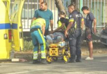 Bou escolta di polis: Manehador di quadracer transporta den estado critico pa Hospitaal